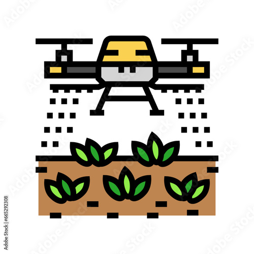 pest control drone color icon vector. pest control drone sign. isolated symbol illustration