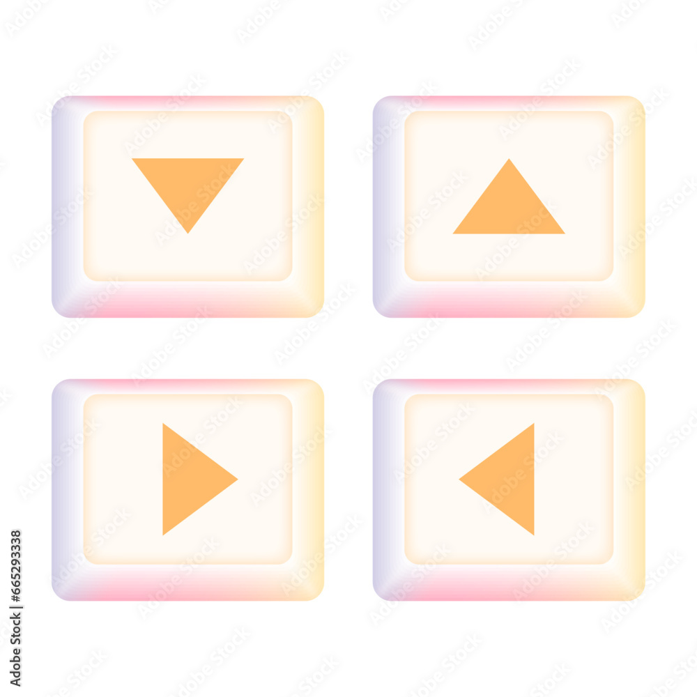 Vector multimedia gradient buttons design on white Vector multimedia gradient buttons design on white