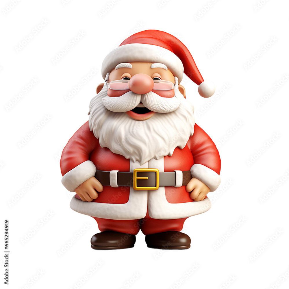 3d cute santa claus character 3d cute santa claus character