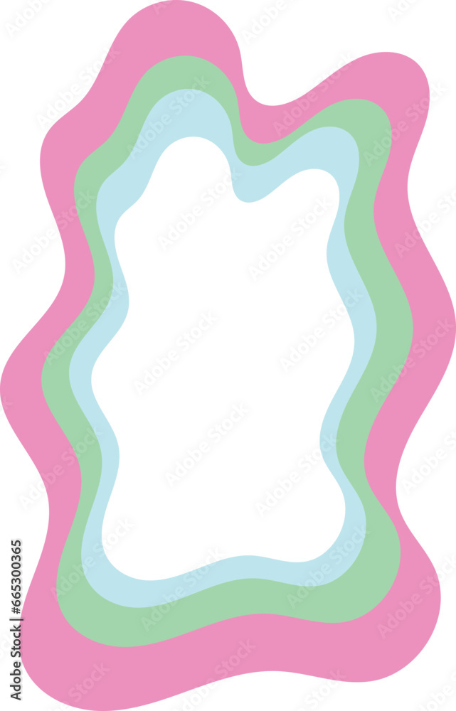 wave border frame hand drawn doodle wave border frame hand drawn doodle