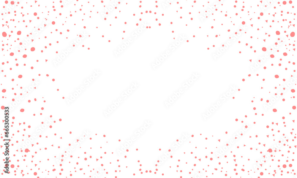 Vector hand drawn red polka dot background
