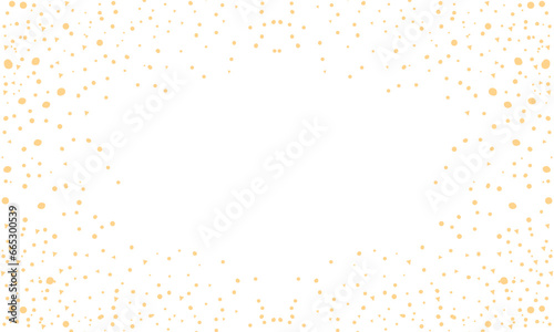 Vector hand drawn yellow polka dot background
