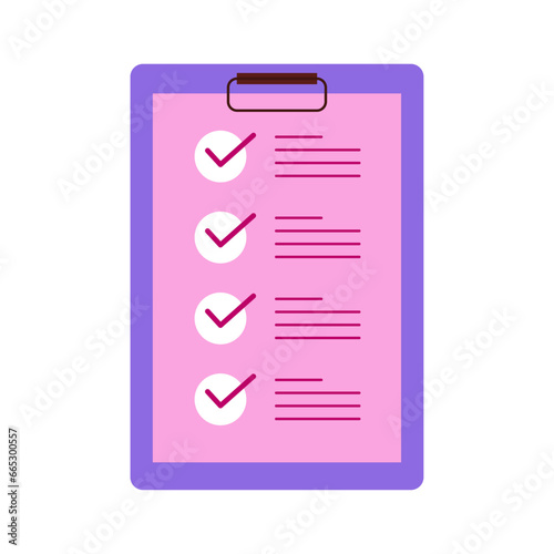 Vector illustration of a checklist clipboard