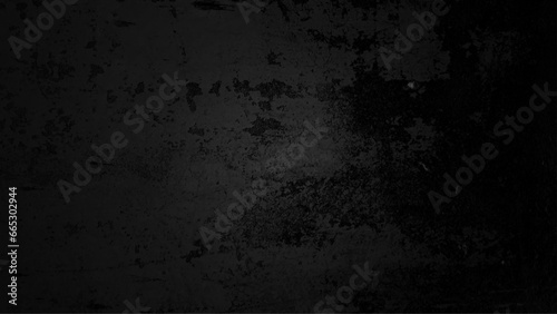 Elegant black background vector illustration with vintage distressed grunge texture and dark gray charcoal color paint