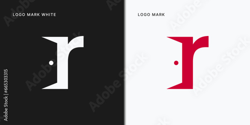 R Door Open Logo Template In Vector Icon Illustration Design.