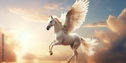 A white horse with wings. © Fatema