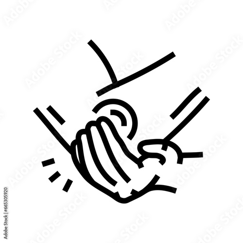 joint stiffness disease symptom line icon vector. joint stiffness disease symptom sign. isolated contour symbol black illustration