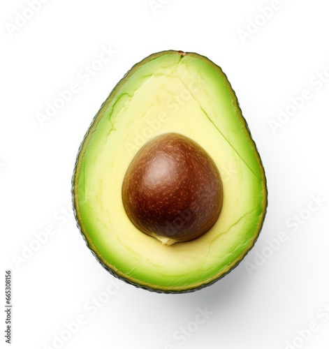 Avocado on white background.