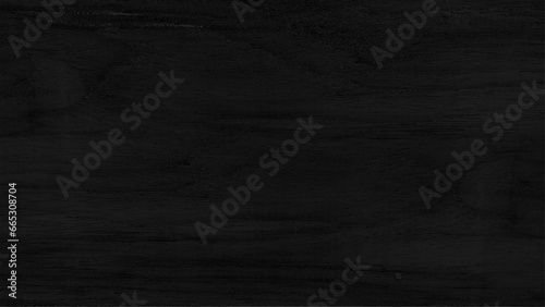 Black wood texture background. Empty natural pattern swatch template. Backdrop size horizontal format. Vector illustration design elements