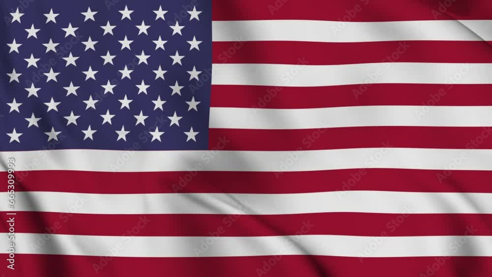 United States Waving Flag Realistic Animation Video United States Waving Flag Realistic Animation Video