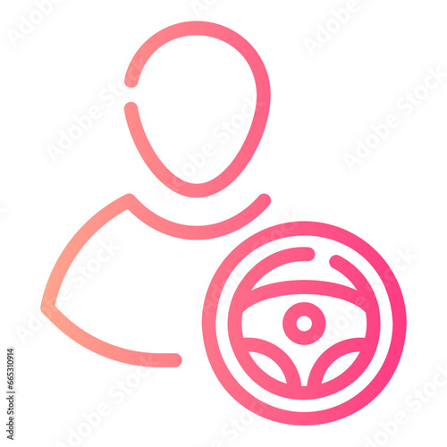 boyfriend Line Gradient Icon
