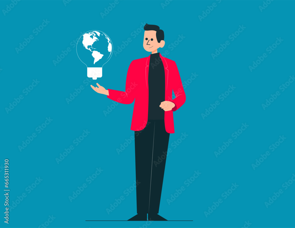 Creativity and new ideas. Business visionary technology vector concept Creativity and new ideas. Business visionary technology vector concept