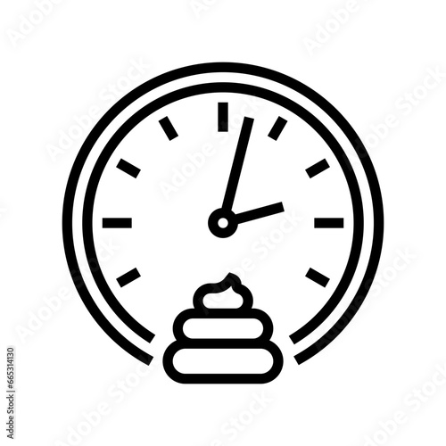 chronic diarrhea disease symptom line icon vector. chronic diarrhea disease symptom sign. isolated contour symbol black illustration