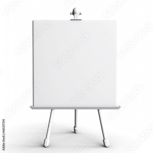 blank whiteboard on the wall.