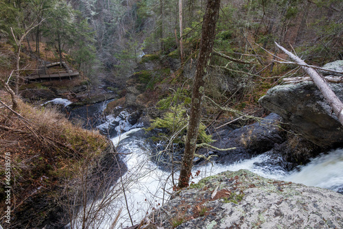 Raymondskill Falls at Delaware Water Gap National Recreation Area in early winter. photo