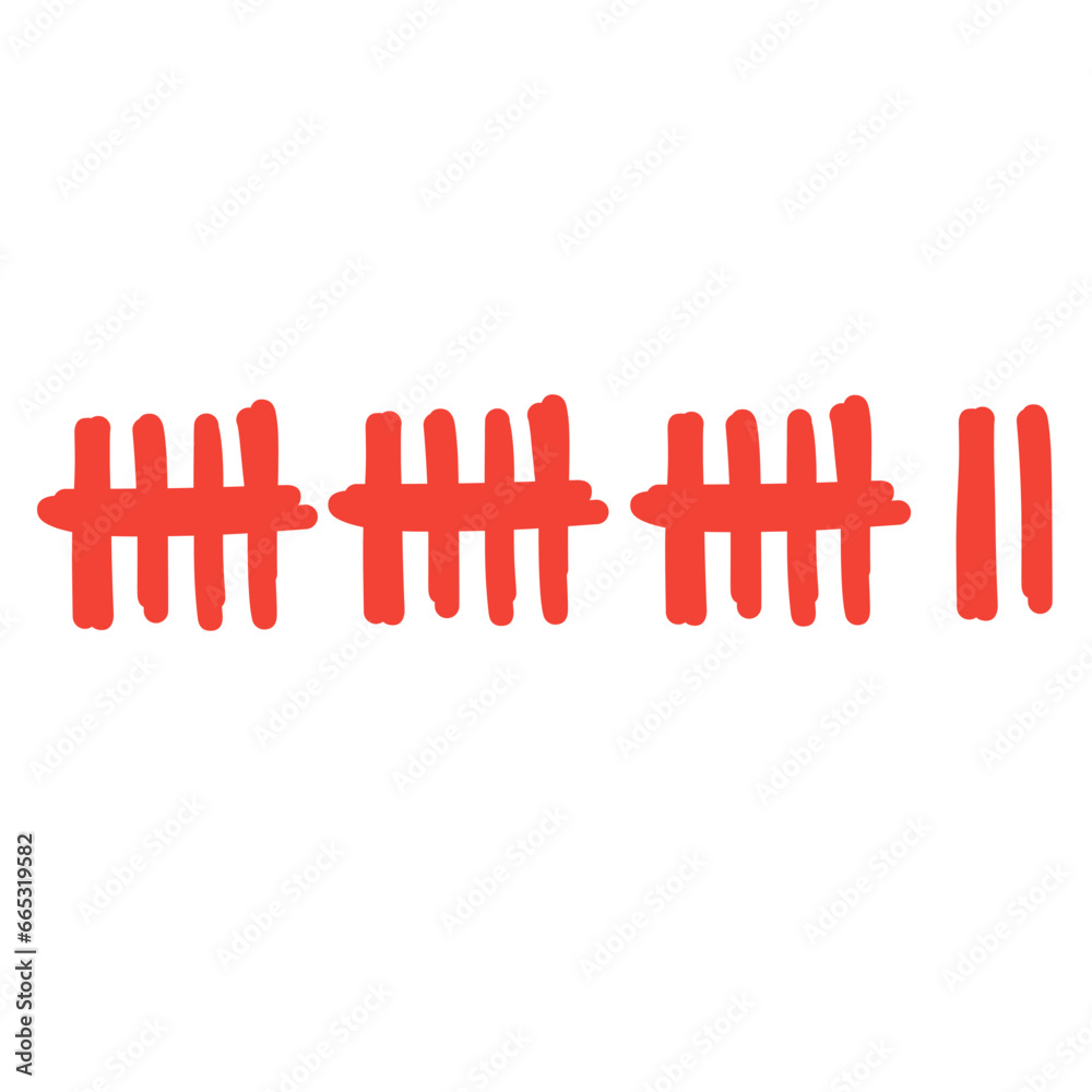 red tally mark red tally mark