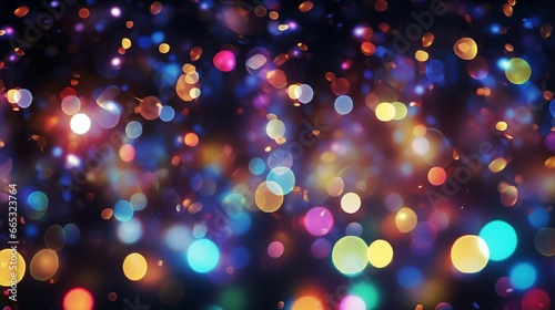 Black background with a colorful bokeh effect that can be used as a background. 