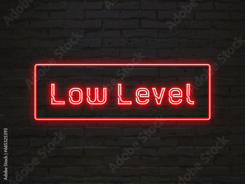 low level のネオン文字