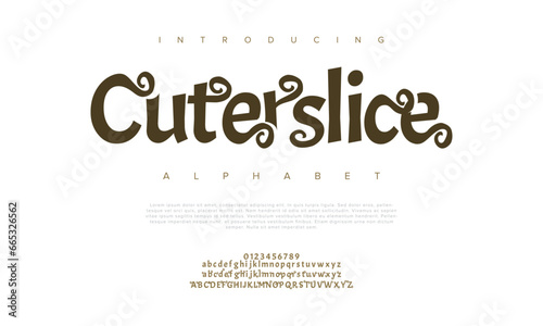 Cuterslice creative modern urban alphabet font. Digital abstract moslem, futuristic, fashion, sport, minimal technology typography. Simple numeric vector illustration