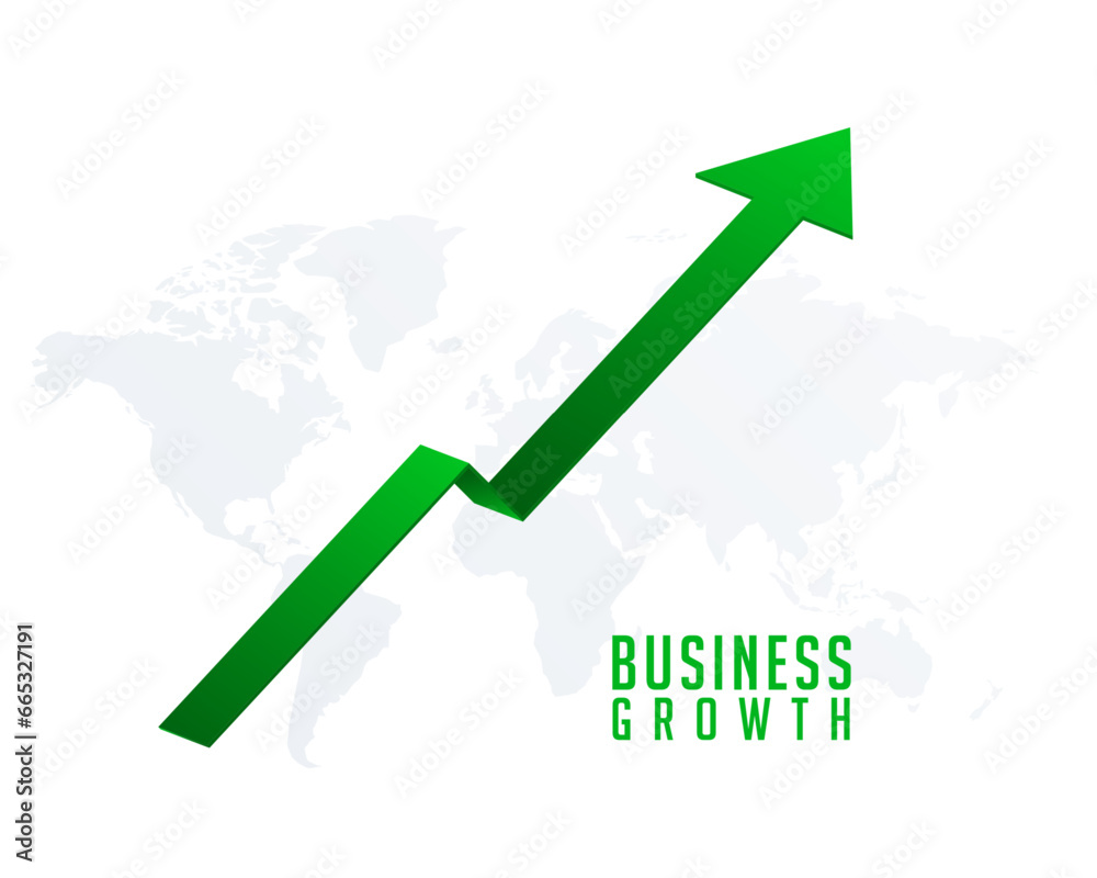 global business growth with upward arrow on world map global business growth with upward arrow on world map