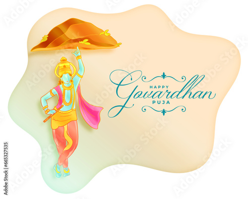 happy govardhan puja religious background for annakut ritual