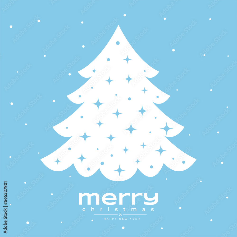 merry christmas and new year eve festive tree background design
