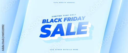 3d style black friday sale offer banner shop now for best deal