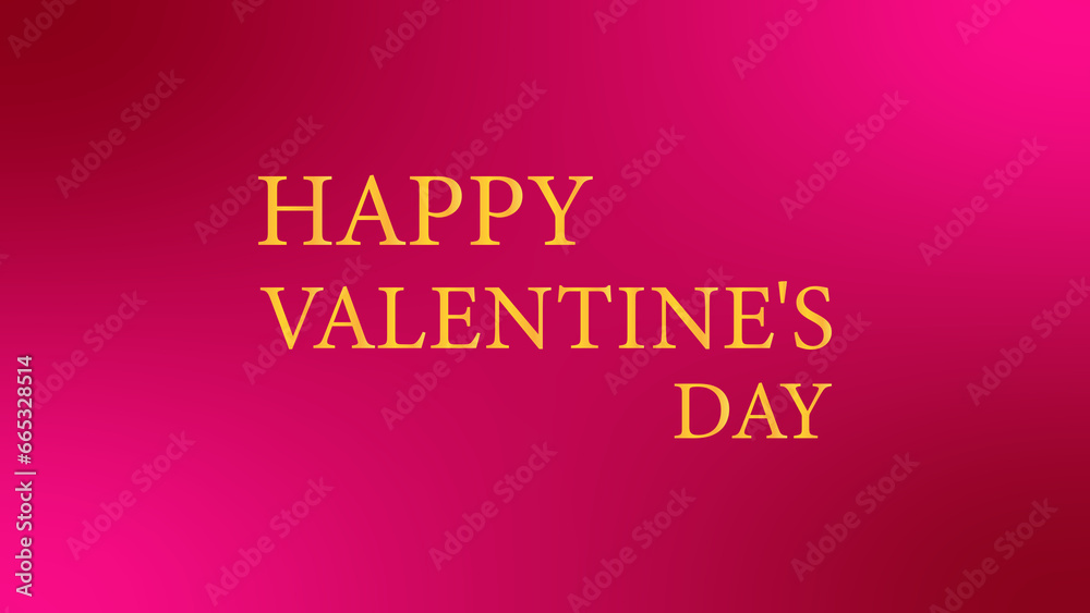 Happy Valentines Day stylish text design and colorful background illustration design 