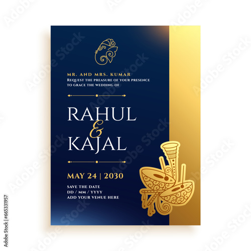 indian bridal shower invitation card for the pre-wedding celebration