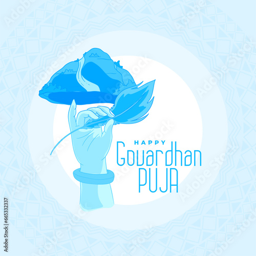 hindu religious govardhan puja background for krishna worship