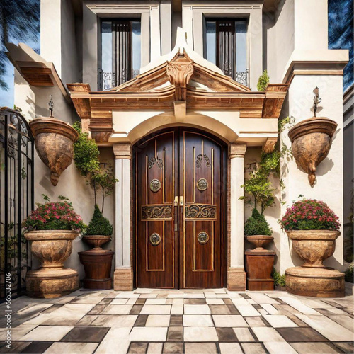 royal and luxury entrance gate for home | Generative AI