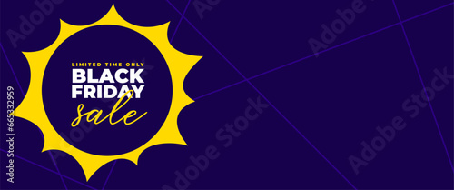 black firday limited sale offer banner in modern style