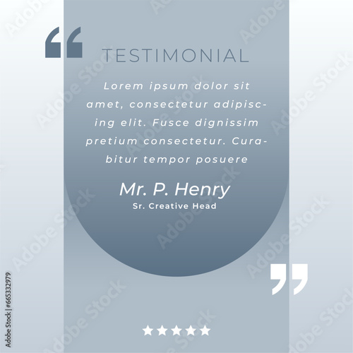 social media testimony quote template for content