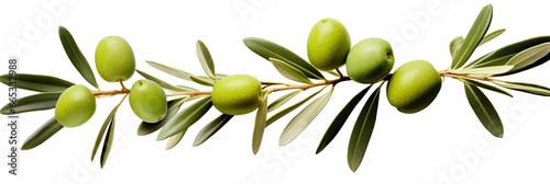 Wallpaper Mural Olive tree branch, green olives and leaves on white background. Torontodigital.ca