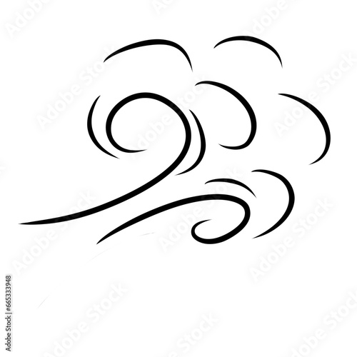 illustration of blowing wind