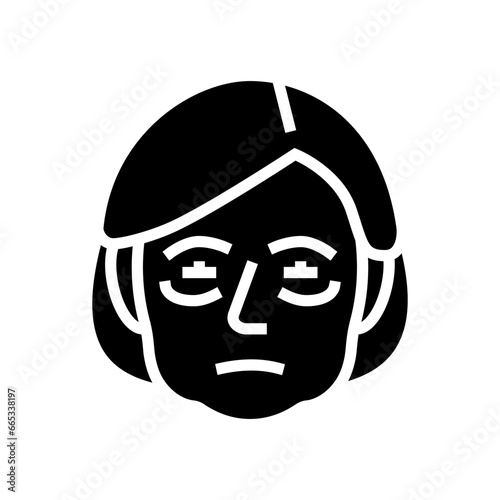 swollen face limbs disease symptom glyph icon vector. swollen face limbs disease symptom sign. isolated symbol illustration