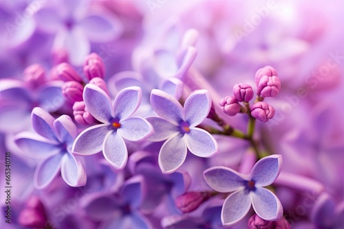 Lilac blossom macro background with copy space. © Khalada