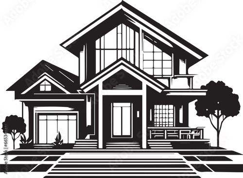 House Architecture Design Vector