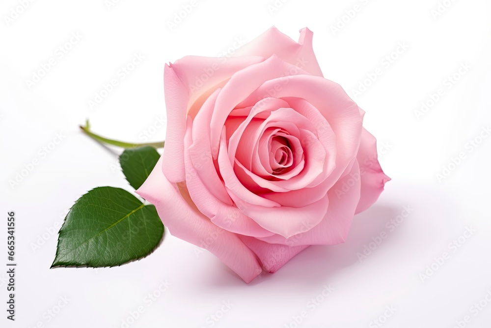 Pink rose isolated on white background. Pink rose isolated on white background.