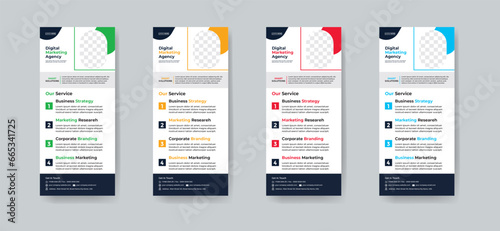 Modern creative corporate business dl flyer or rack card layout concept background flyer brochure cover template for grow up your business to the next level