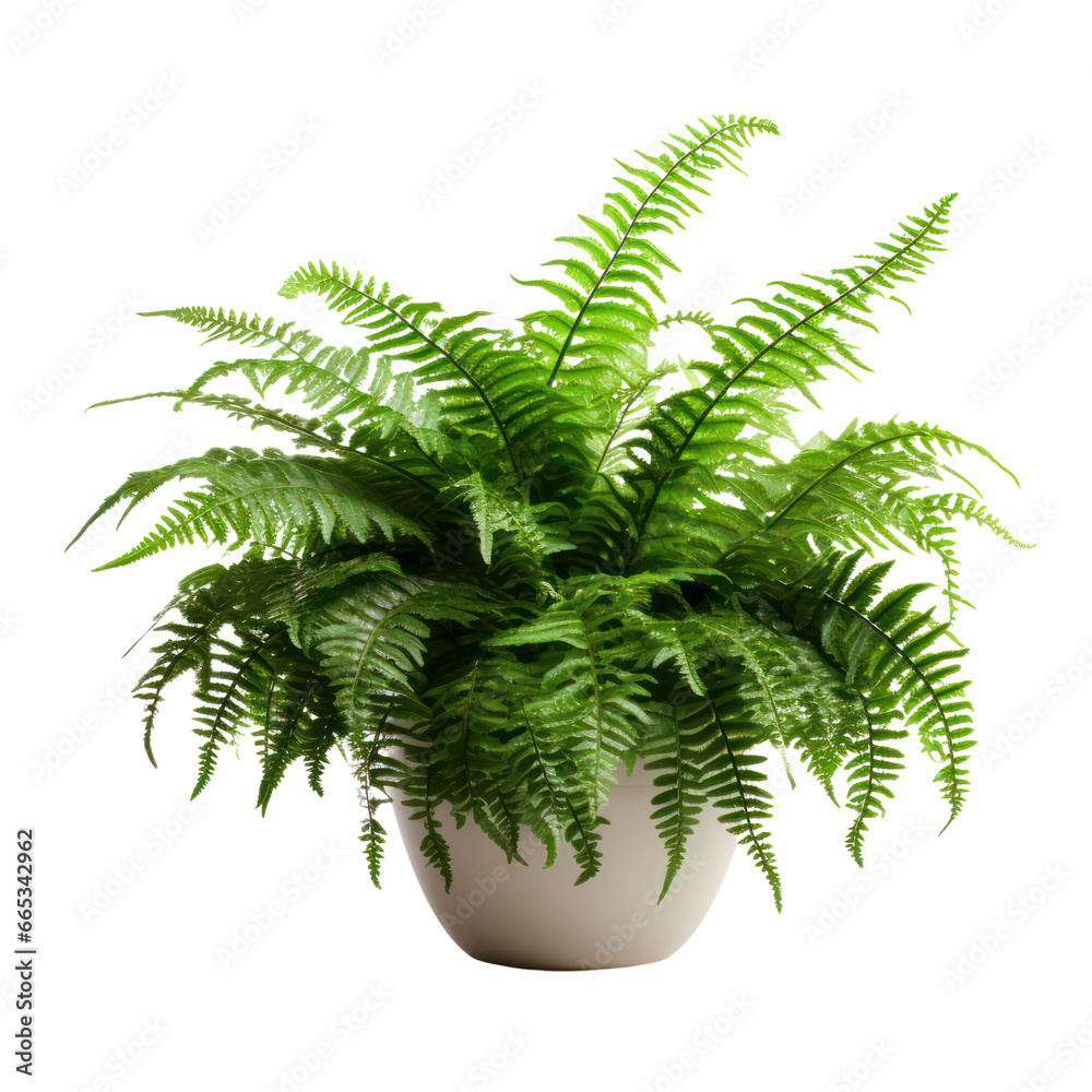 Boston Fern (Nephrolepis exaltata) object isolated png. Stock ...