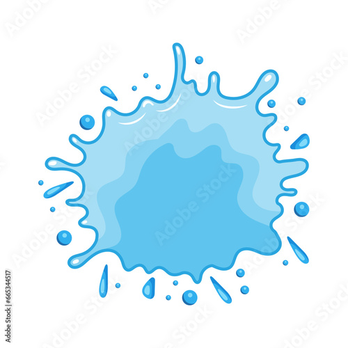 Water drop and splashes vector illustration