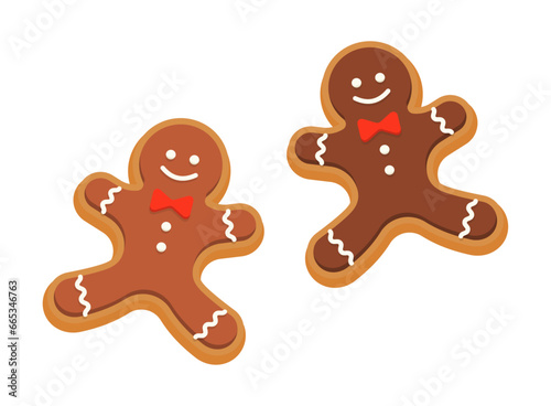 ジンジャークッキー・クッキーのベクターイラスト／12月・クリスマス・冬 photo