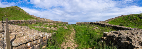 Milecastle 39 along Hadrian's Wall near Steel Rigg, Northumberland, UK