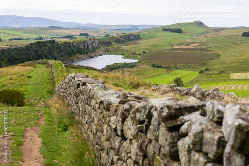 Photos looking back to Highshield Crags and Crag Lough near Housesteads, Northumberland