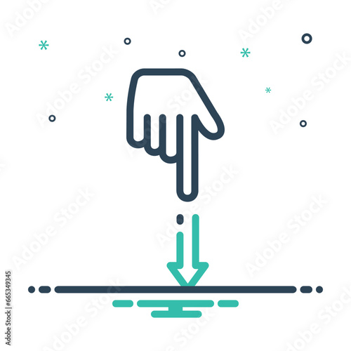 Mix icon for point down