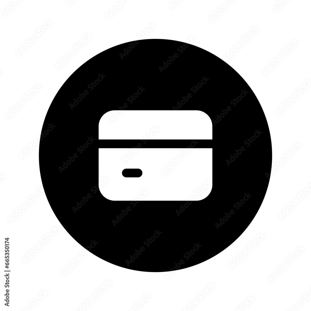 credit card circular glyph icon credit card circular glyph icon