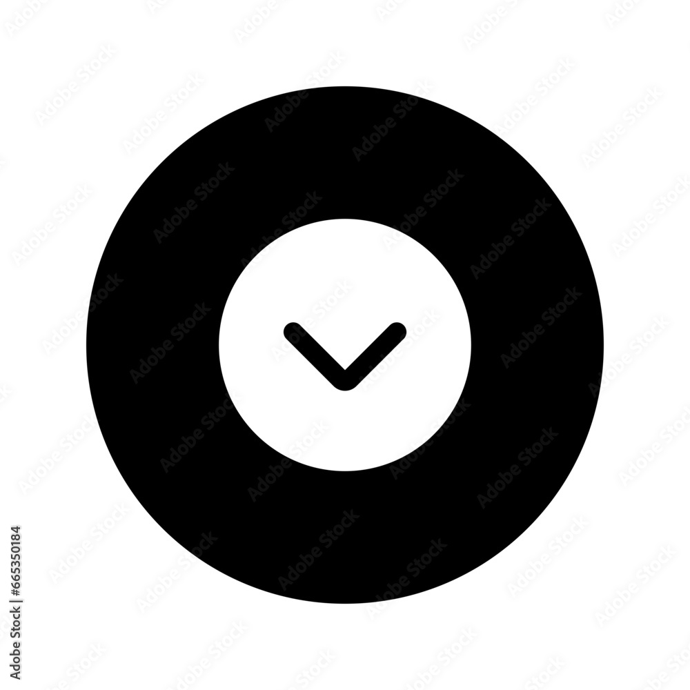 down chevron circular glyph icon down chevron circular glyph icon