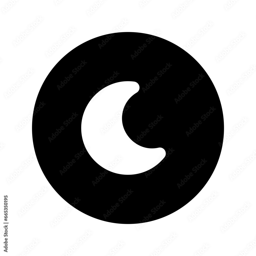 crescent moon circular glyph icon crescent moon circular glyph icon