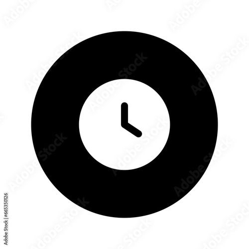 clock circular glyph icon